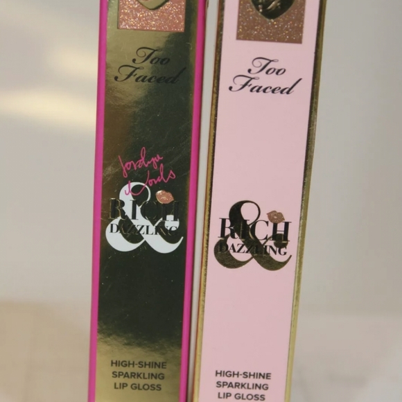 ⭐Too Faced Bundle LOT Rich& Dazzling Lip Gloss Social Butterfly & Pretty Penny⭐️ - Picture 2 of 6